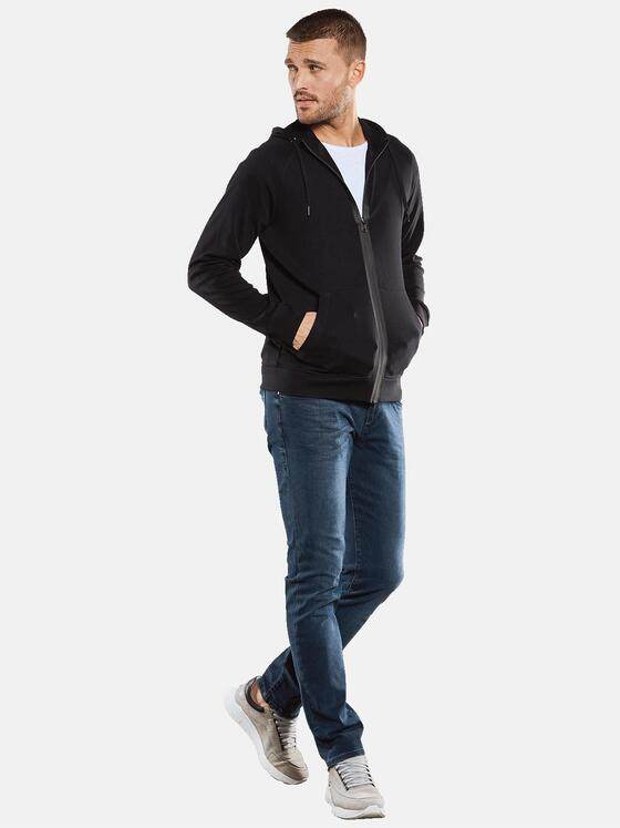 emilio adani Herren Sweatjacke aus Pima-Baumwolle Schwarz 33520