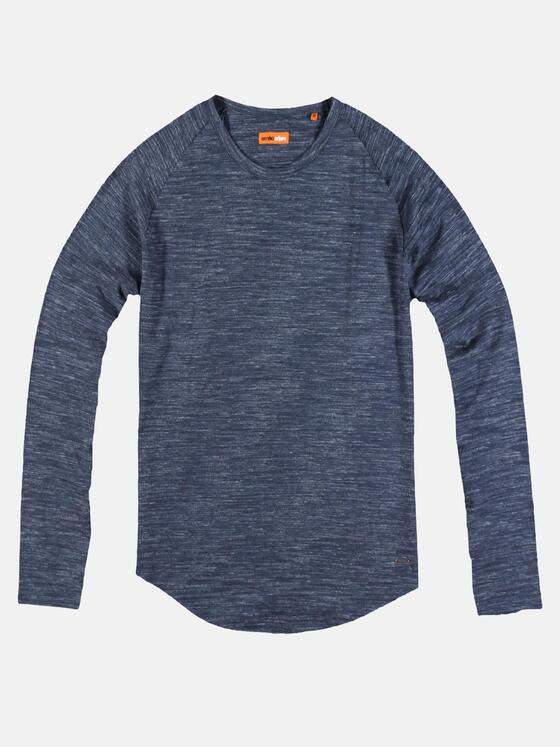 emilio adani Herren Rundhals Shirt mit besonderem Farbeffekt Blau 29780