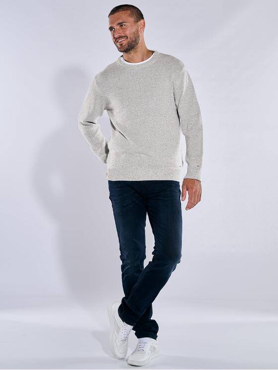 emilio adani Herren Pullover aus italienischer Baumwolle Grau 38211