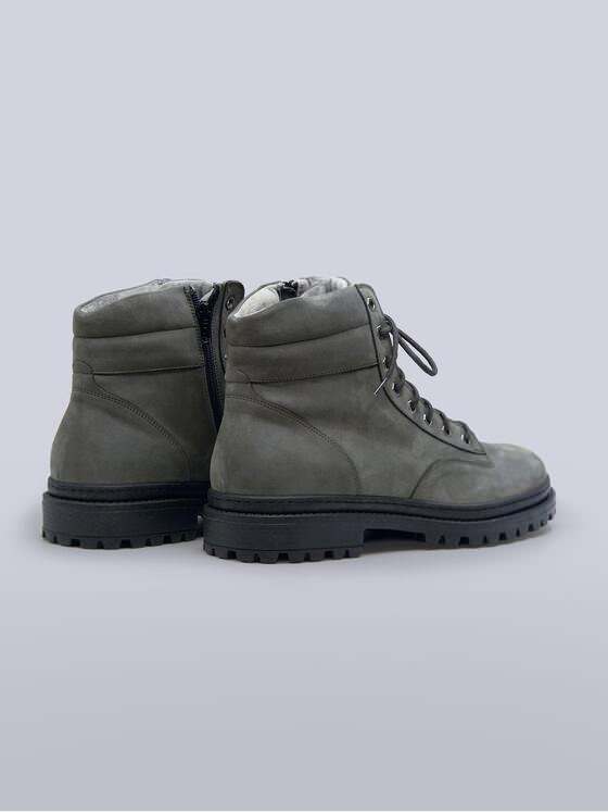 emilio adani Herren Boots aus Nubukleder Grau 39294