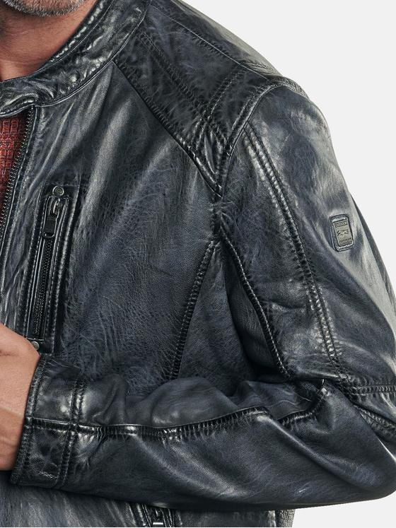 engbers Herren Lederjacke Saphirblau 30217