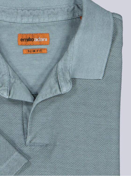 emilio adani Herren Polo-Shirt uni Türkis 38928