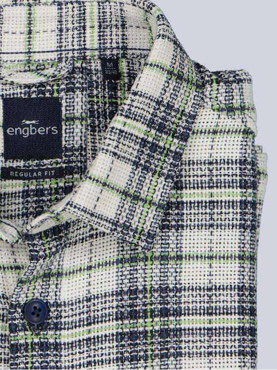 engbers Herren Kerniges Overshirt aus Leno-Ware Brilliantblau 40546