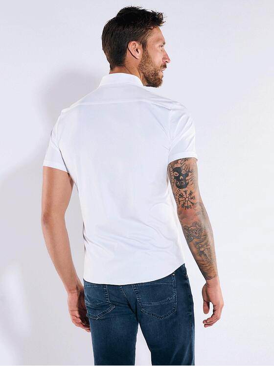 emilio adani Herren Funktionshemd aus Jersey Weiß 38798