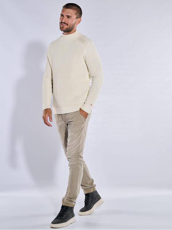 emilio adani Herren Pullover regular Weiß 37611