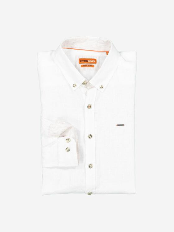 emilio adani Herren Hemd uni Weiß 36682