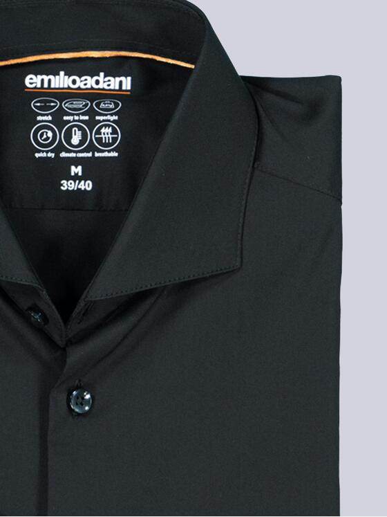 emilio adani Herren Performance Hemd "My Favorite" schwarz Schwarz 38001