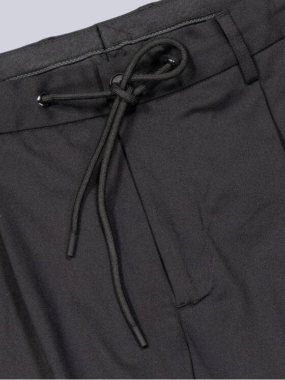 emilio adani Herren Anzug-Hose mit Tunnelzug Schwarz 39133