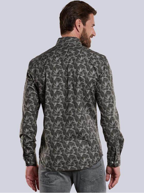 engbers Herren Langarm-Hemd gemustert Oliv 34193