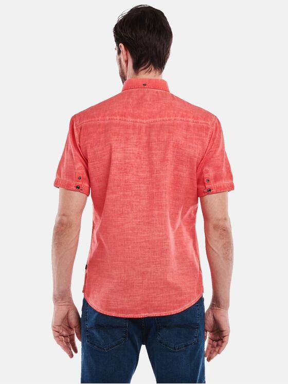 engbers Herren Kurzarm-Hemd regular Feuerrot 35143