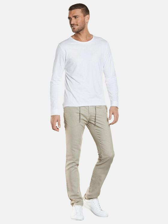 emilio adani Herren Chino mit Leinenanteil Beige 34680