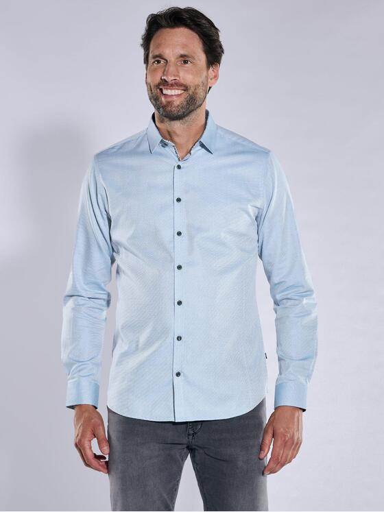 engbers Herren Langarm-Hemd "My Favorite" Blau 37273