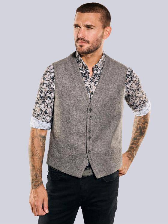 emilio adani Herren Sakko-Weste slim fit Braun 35572