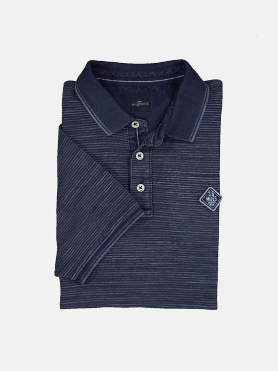 engbers Herren Polo-Shirt gemustert Blau 36187