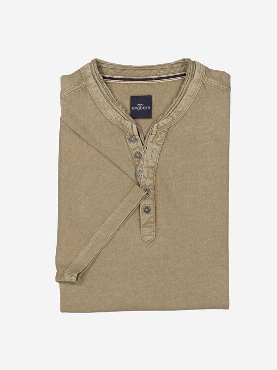 engbers Herren Henley-Shirt uni Braun 37304