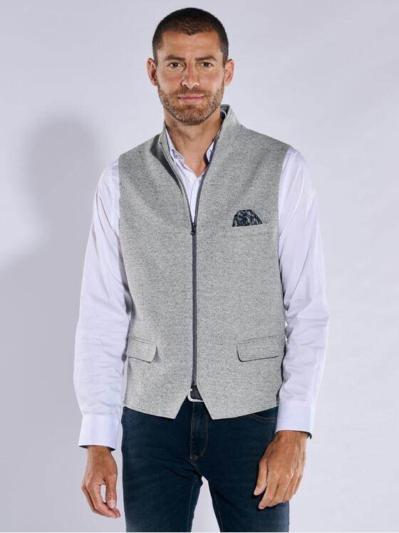 engbers Herren Sakko-Weste slim fit Grau 37264