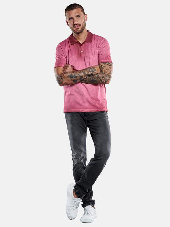 emilio adani Herren Poloshirt mit besonderem Waschverfahren Violett 30581