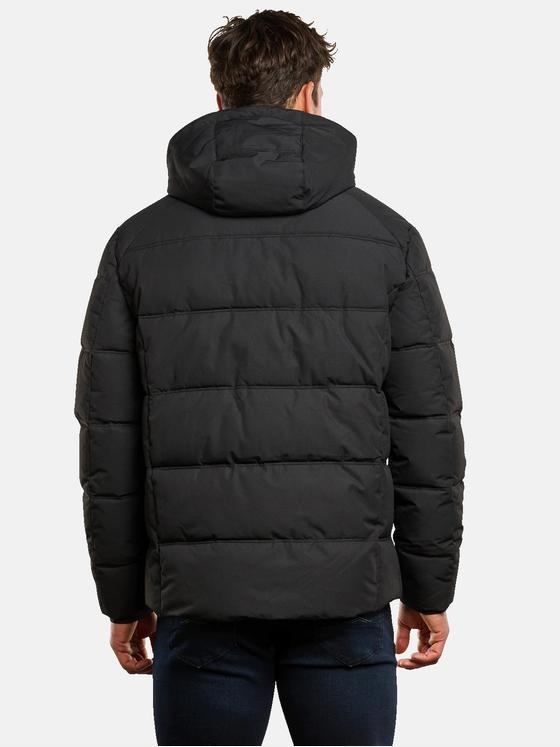 ENGBERS GERMANY Herren Steppjacke mit abnehmbarer Kapuze Schwarz 33555