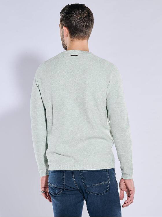 emilio adani Herren Pullover meliert Grün 38551