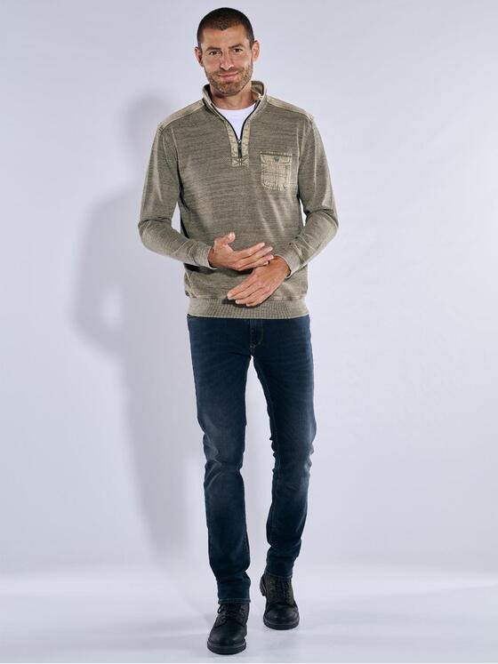 engbers Herren Sweatshirt mit Stehkragen Beige 37760