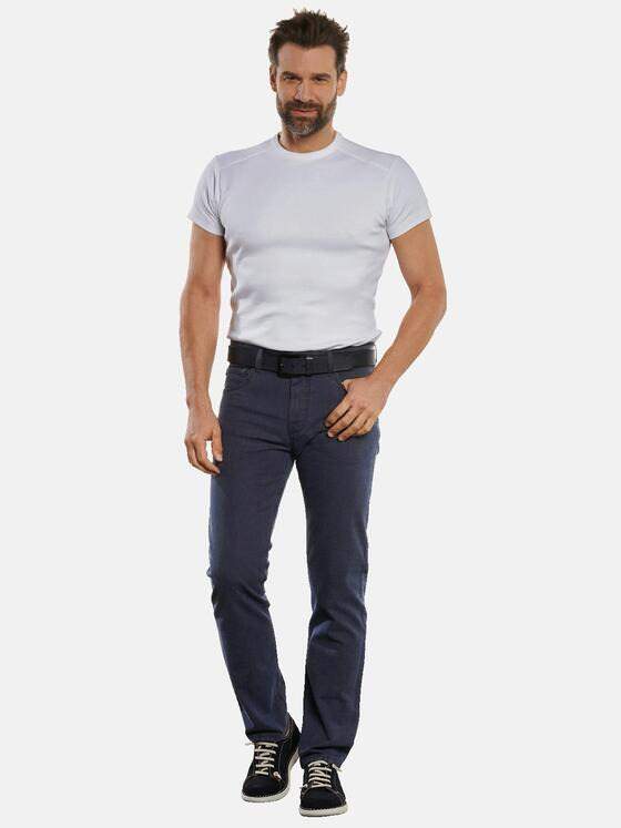 engbers Herren Hose dezent gemustert Saphirblau 32649
