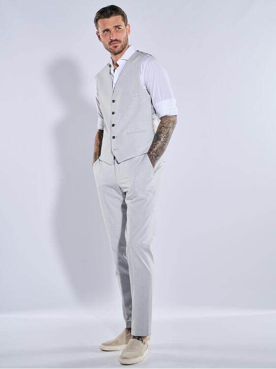 emilio adani Herren Sakko-Weste slim fit Grau 38865