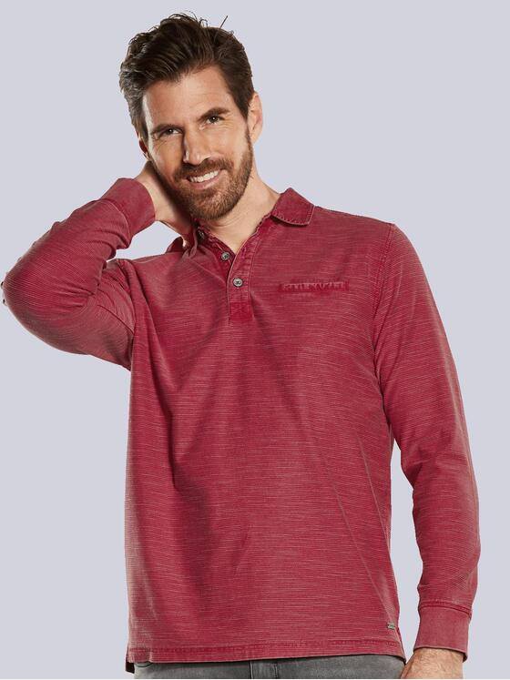 engbers Herren Langarm-Shirt mit Polokragen Rot 34339