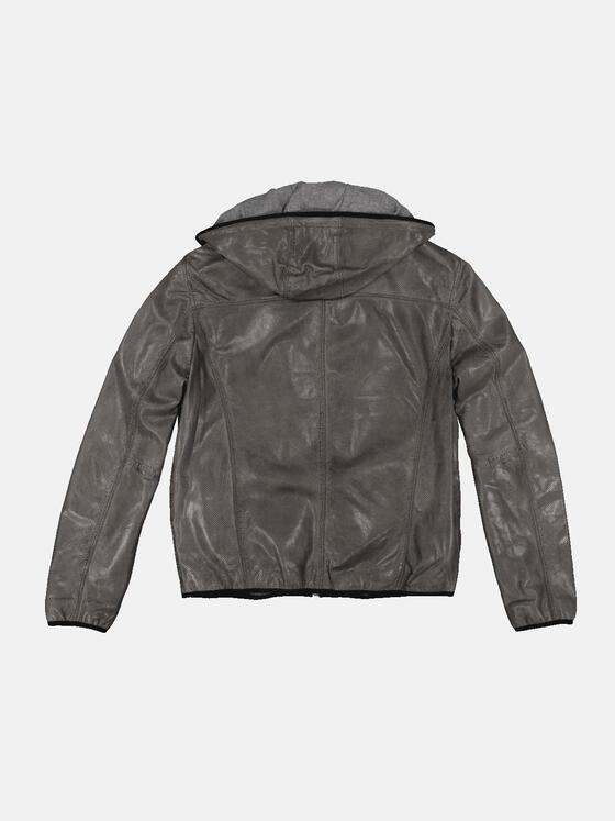 engbers Herren Lederjacke mit abnehmbarer Kapuze Braun 34495