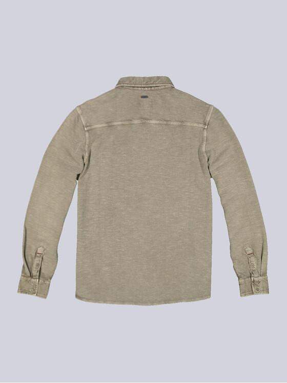 engbers Herren Langarm-Shirt mit Polo-Kragen Hellbraun 33746