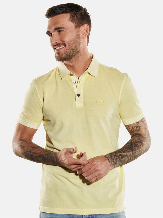emilio adani Herren Polo-Shirt slim fit Gelb 35020