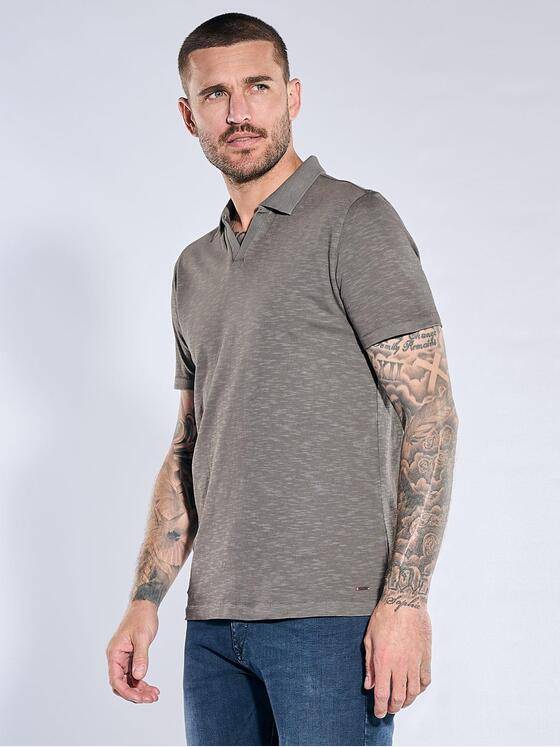 emilio adani Herren Poloshirt Dunkelbraun 40791
