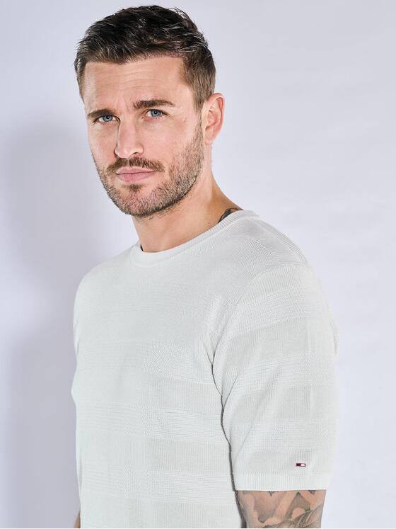 emilio adani Herren T-Shirt aus Strick Grau 38883