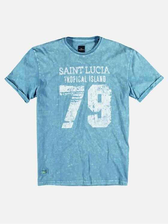 engbers Herren Rundhals T-Shirt Blautürkis 25594
