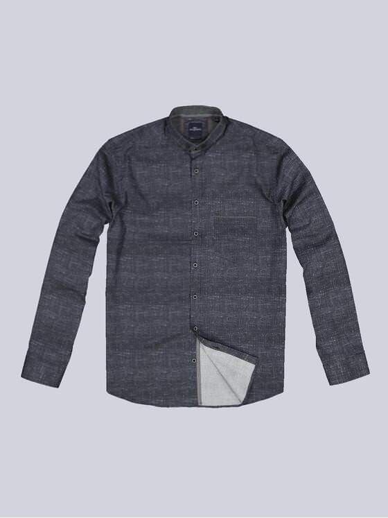 engbers Herren Langarm-Hemd gemustert Schwarz 34401