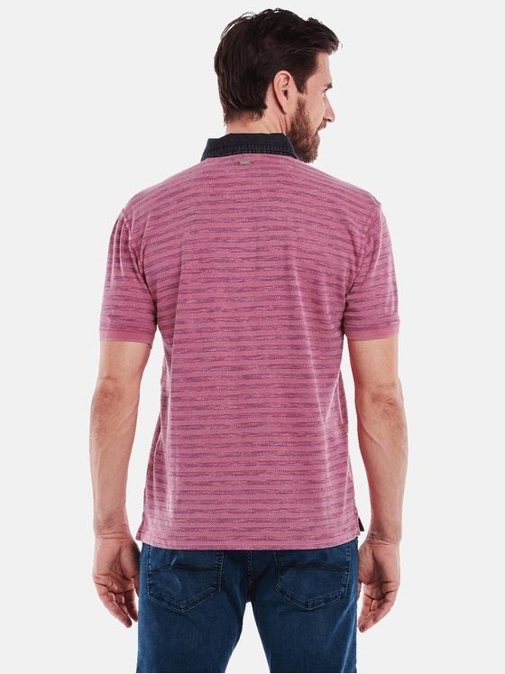 engbers Herren Polo-Shirt gestreift Pink 34922