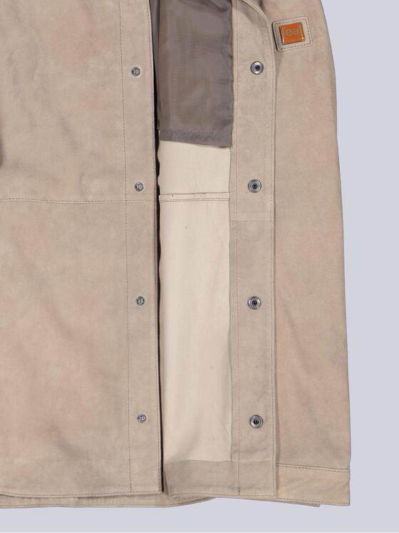 emilio adani Herren Lederjacke Beige 40401