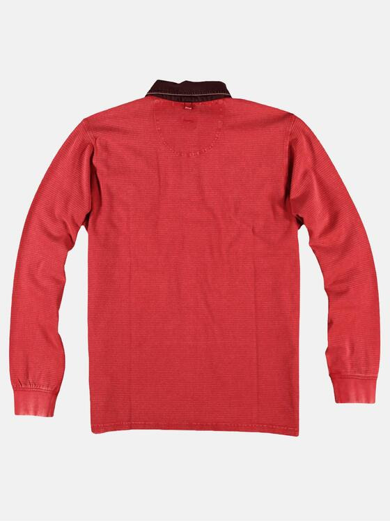 engbers Herren Poloshirt langarm Signalrot 28913
