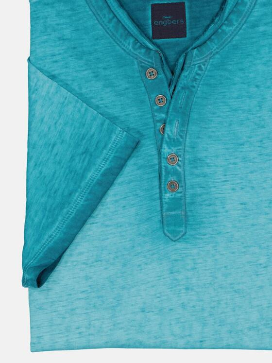 engbers Herren Henley-Shirt uni Türkis 36183