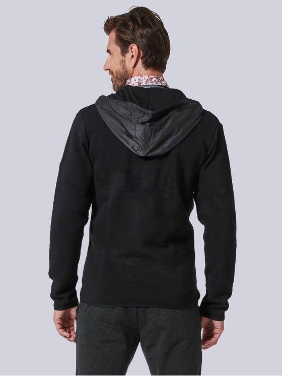 engbers Herren Sweatjacke mit Kapuze Schwarz 35275