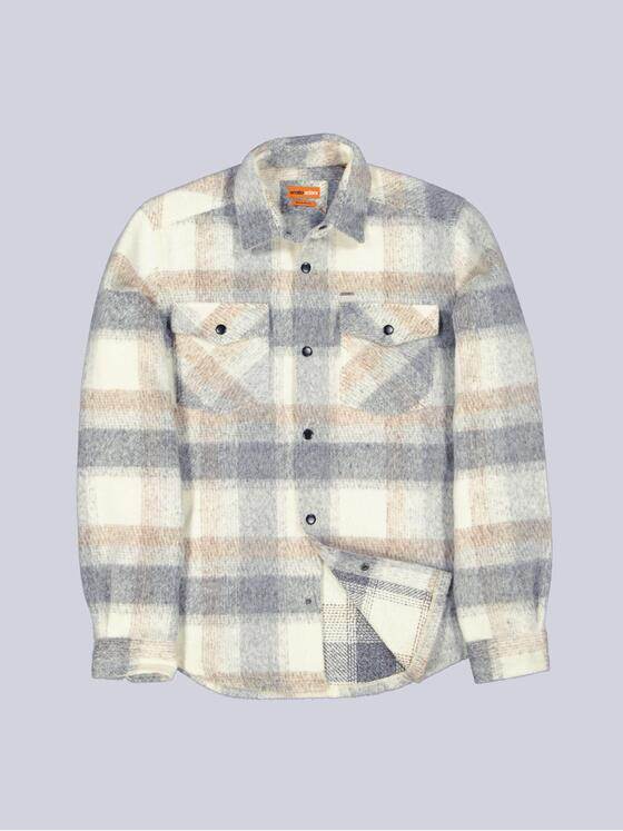 emilio adani Herren Overshirt kariert Beige 39331