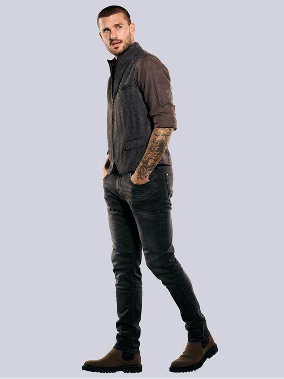 emilio adani Herren Sakko-Weste slim fit Grau 35591