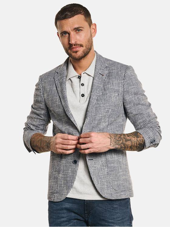 emilio adani Herren Sakko im Streifendesign Blau 32588