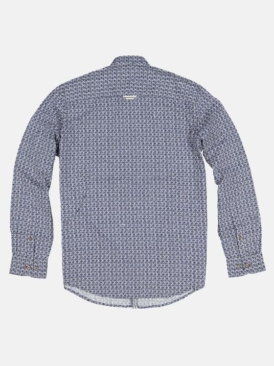 engbers Herren Langarm-Hemd gemustert Marineblau 33055