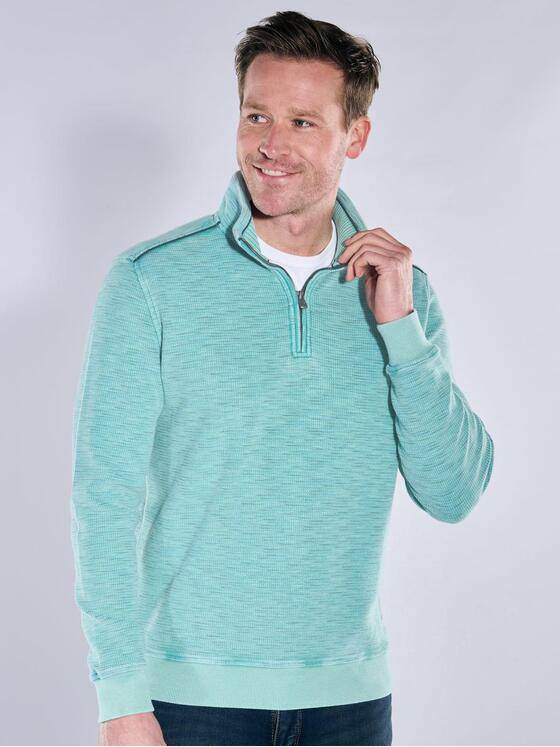 engbers Herren Sweatshirt Stehbund Tuerkis 39943