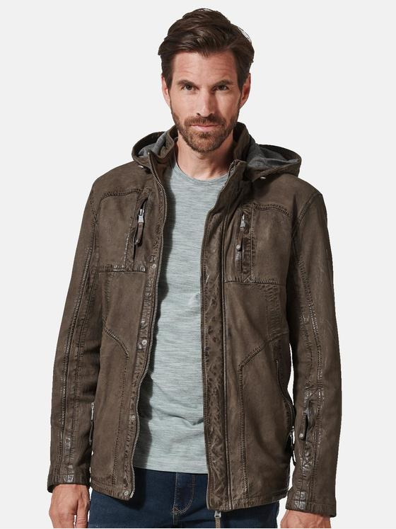 engbers Herren Lederjacke regular Braun 35191