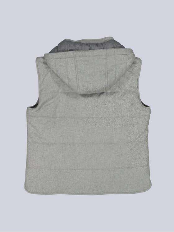 emilio adani Herren Weste mit abnehmbarer Kapuze Silbergrau 39478