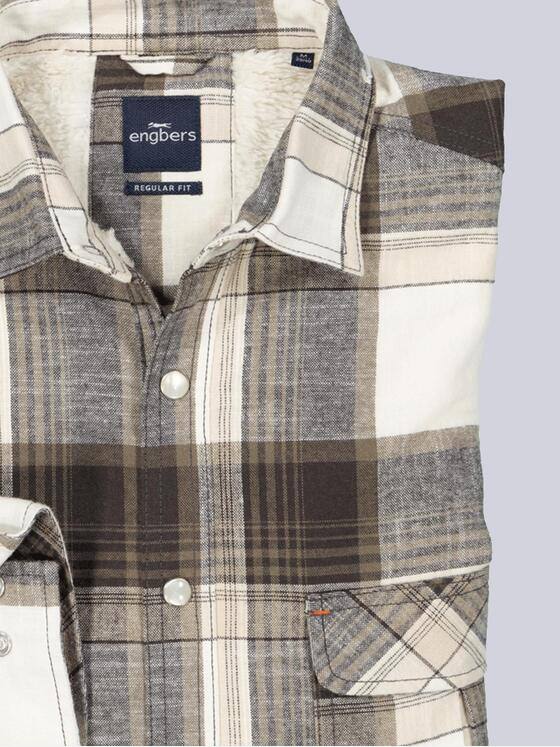 engbers Herren Langarm-Hemd kariert Braun 35476
