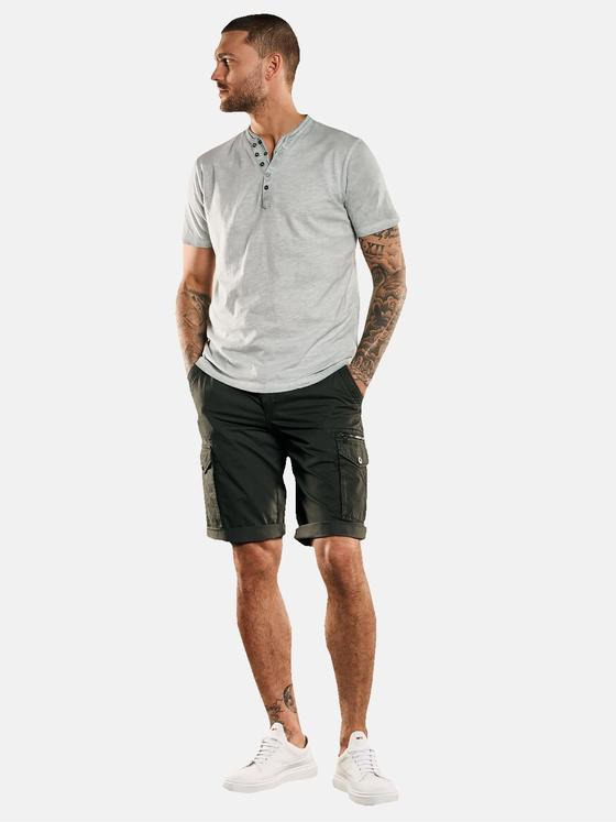 emilio adani Herren Cargo-Bermuda Grün 33198