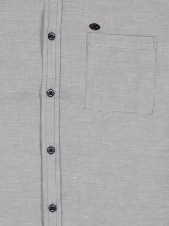 engbers Herren Hemd kurzarm aus 100 % Leinen Silbergrau 32822