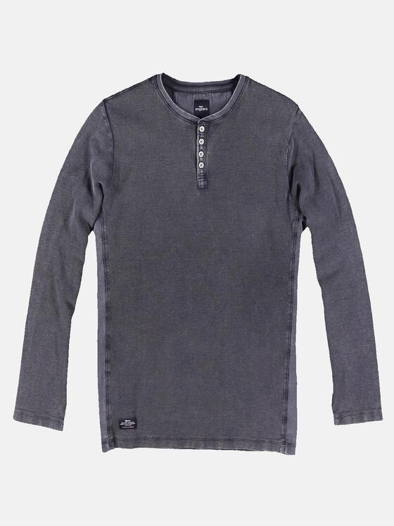 engbers Herren Lässiges Henley Shirt Grau 30278